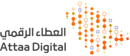 شعار مبادرة العطاء الرقمي باللون البرتقالي